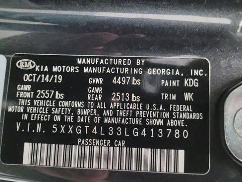 Used 2020 Kia Optima S w/ S Panoramic Sunroof Package FWD image 33