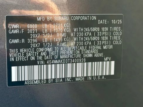 New 2026 Subaru Ascent Touring image 22