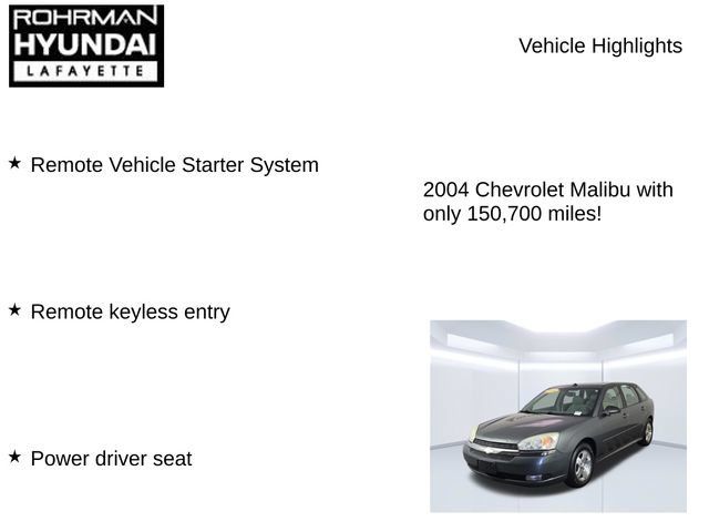 Used 2004 Chevrolet Malibu LT w/ Preferred Equipment Group FWD image 8
