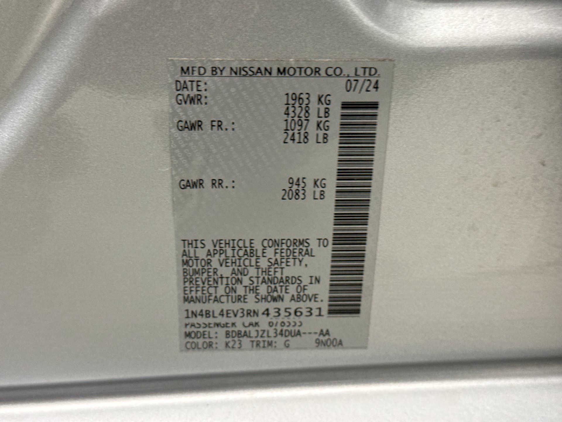 Used 2024 Nissan Altima 2.5 SL FWD image 27