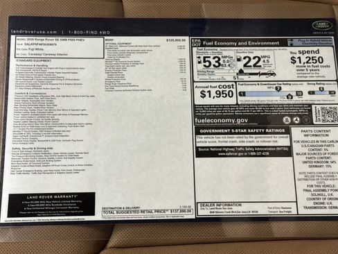 New 2026 Land Rover Range Rover SE image 30