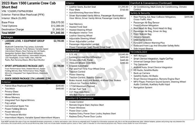 Used 2023 RAM 1500 Laramie AWD/4WD image 33