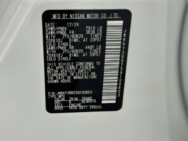 Used 2025 Nissan Armada SL w/ Captain's Chari Seat Package AWD/4WD image 33