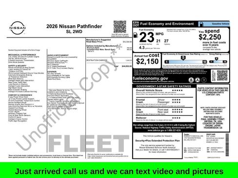 Used 2026 Nissan Pathfinder SL FWD image 1