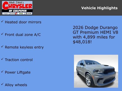 New 2026 Dodge Durango GT AWD/4WD image 7