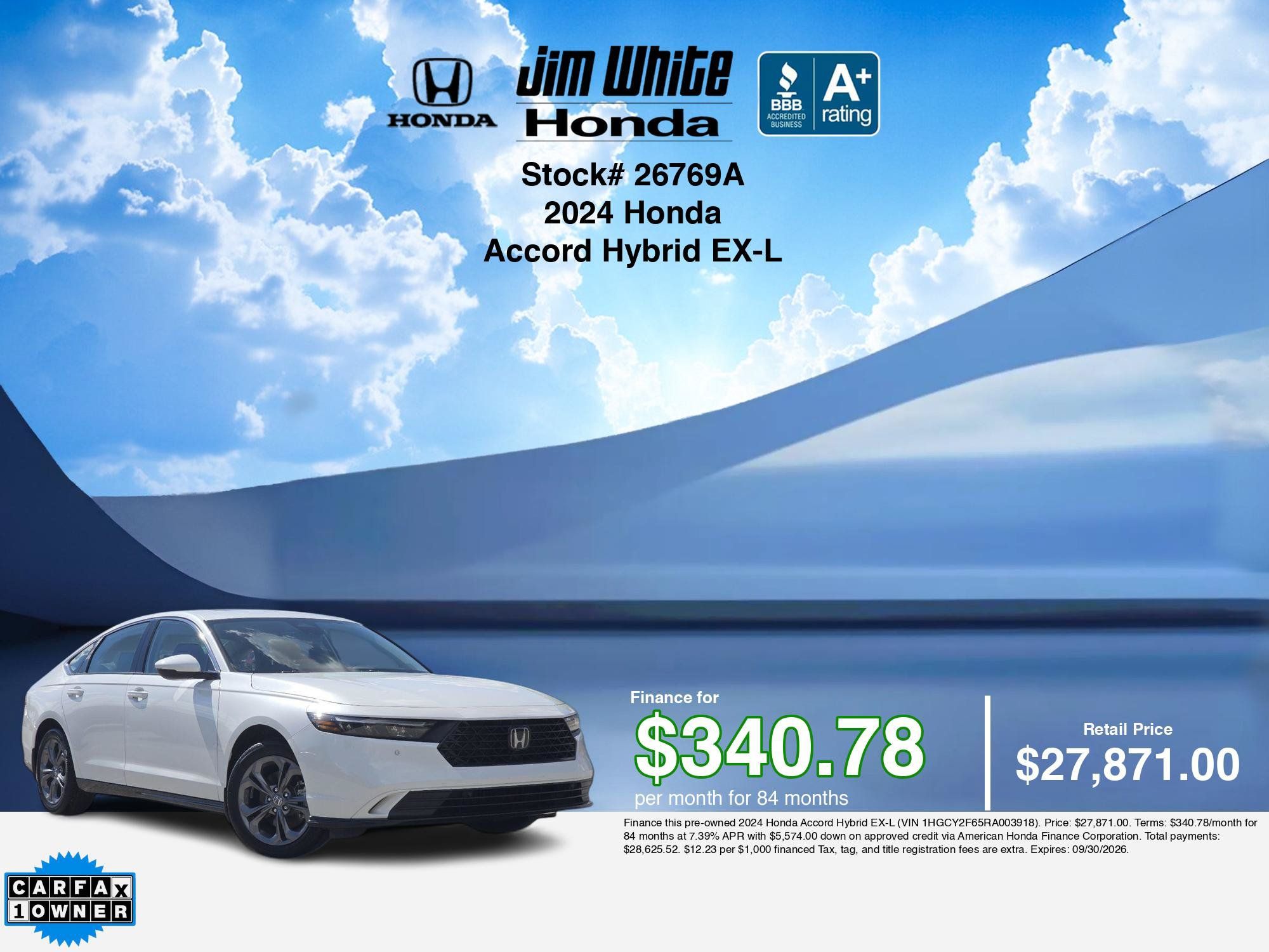 Certified 2024 Honda Accord EX-L image 33