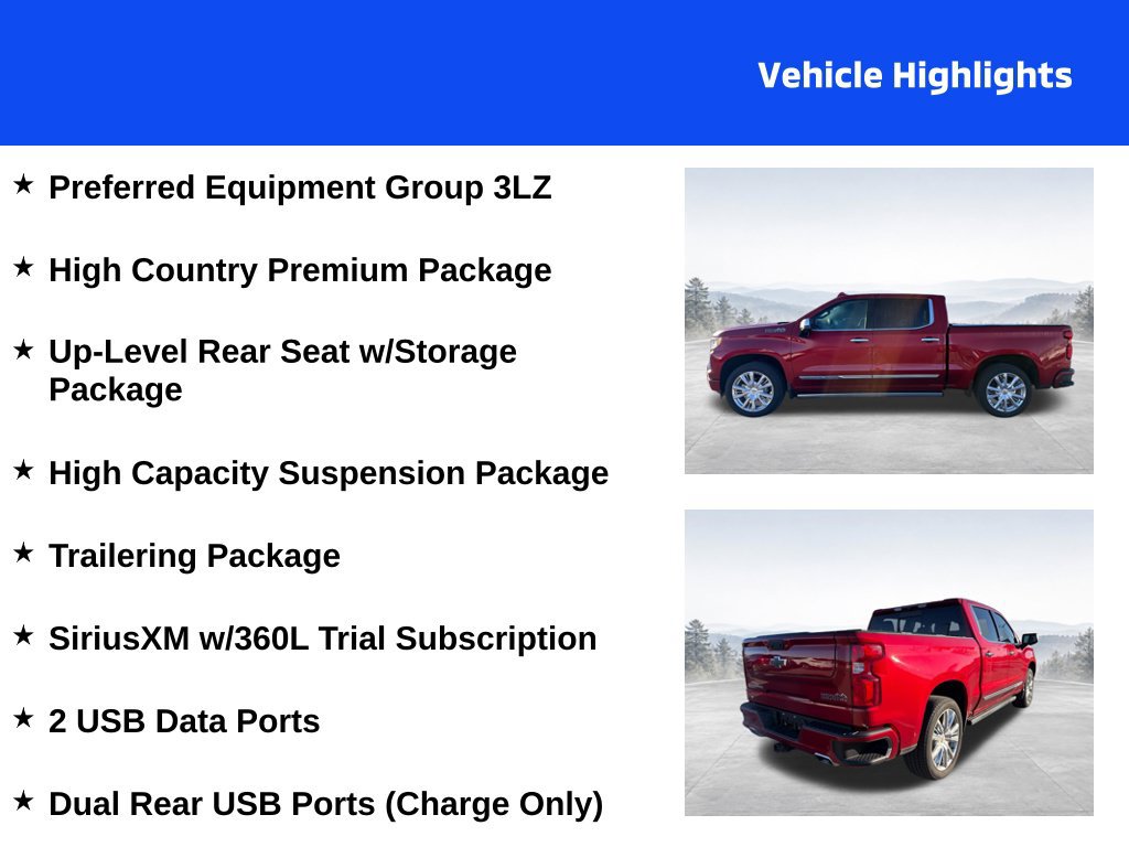 Used 2025 Chevrolet Silverado 1500 High Country w/ High Country Premium Package AWD/4WD image 4