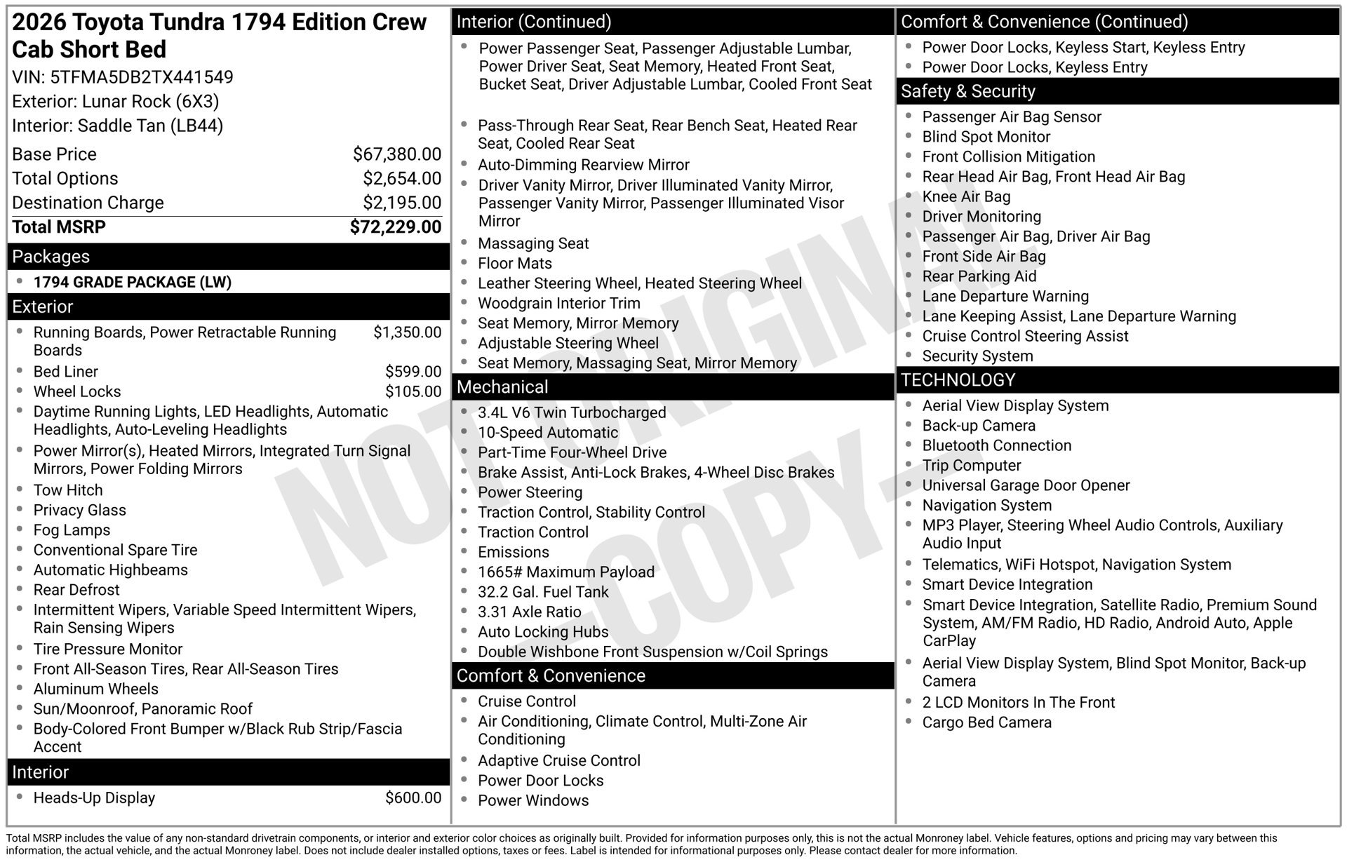 New 2026 Toyota Tundra 1794 Edition AWD/4WD image 16