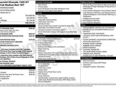 New 2025 Chevrolet Silverado 1500 W/T w/ WT Safety Package AWD/4WD image 24