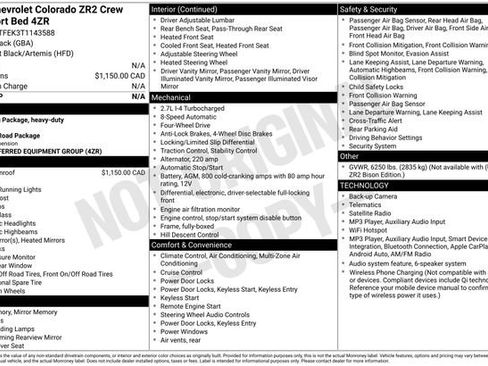 Used 2026 Chevrolet Colorado ZR2 AWD/4WD image 20