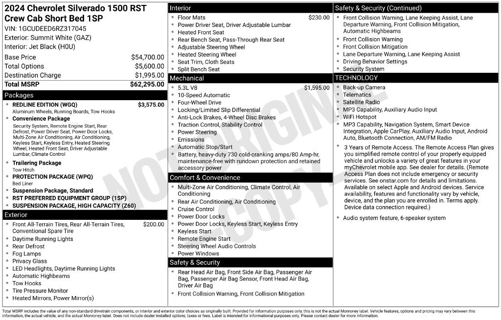 Used 2024 Chevrolet Silverado 1500 RST w/ Redline Edition AWD/4WD image 32