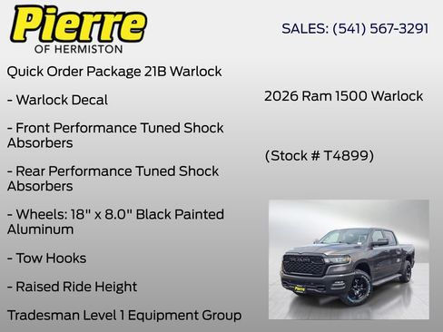 New 2026 RAM 1500 Warlock AWD/4WD image 12