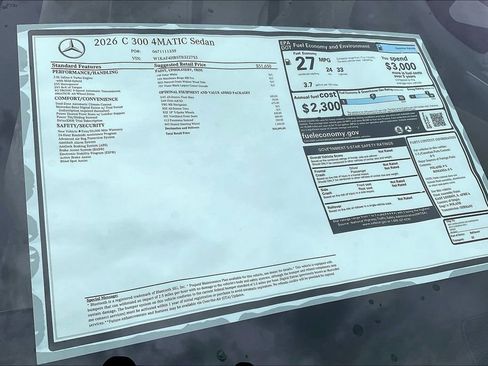 New 2026 Mercedes-Benz C 300 4MATIC Sedan image 12