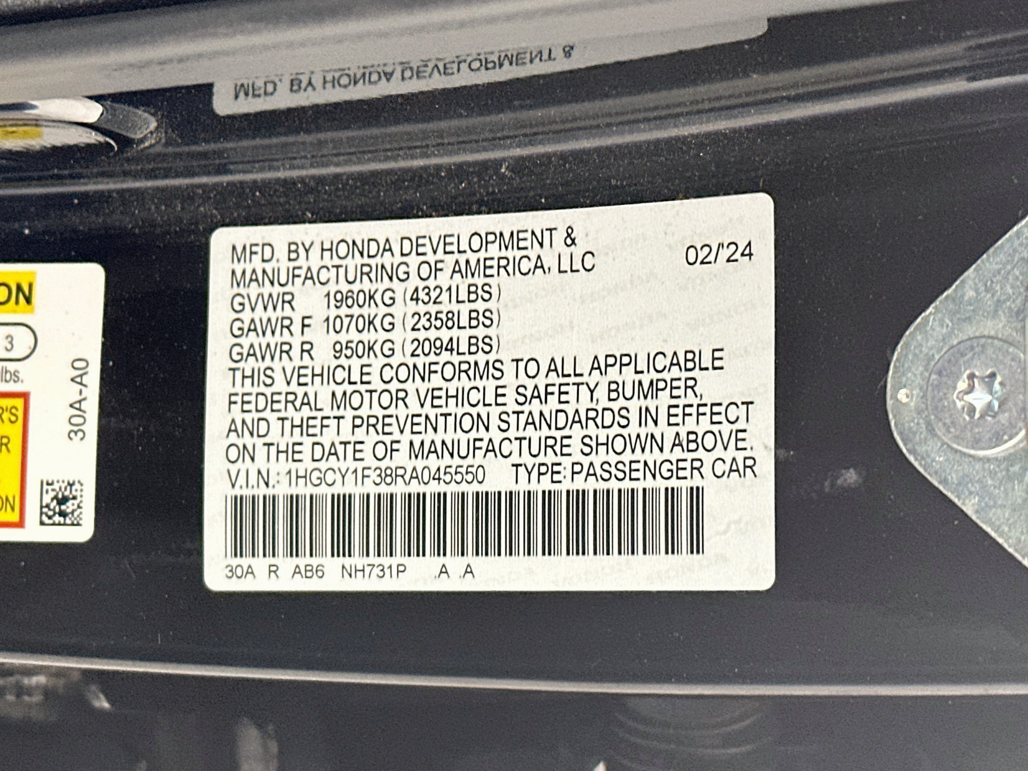 Used 2024 Honda Accord EX image 12