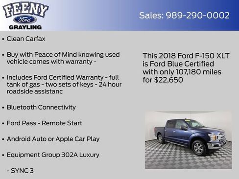 Used 2018 Ford F150 XLT w/ Equipment Group 302A Luxury image 4