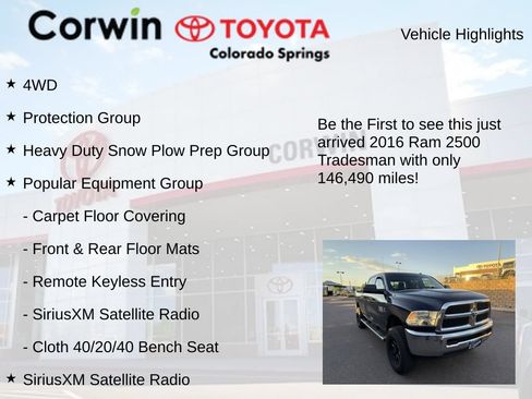 Used 2016 RAM 2500 Tradesman w/ Chrome Appearance Group AWD/4WD image 4