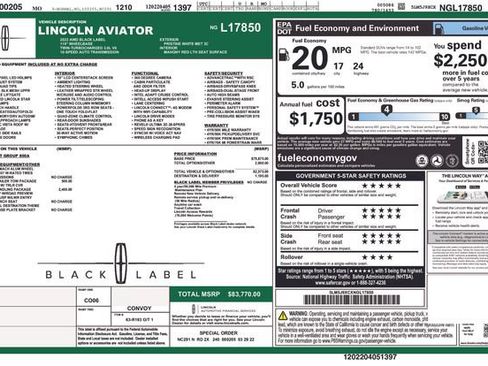 Used 2022 Lincoln Aviator Black Label w/ Dynamic Handling Package AWD/4WD image 34