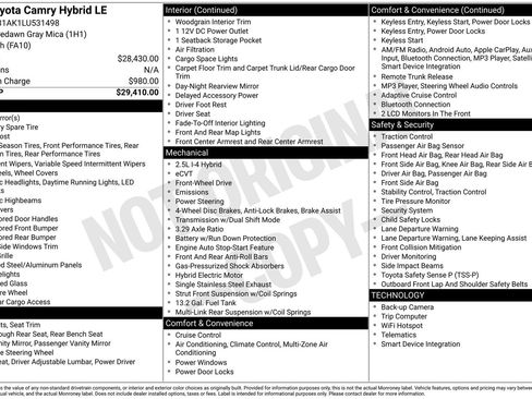 Used 2020 Toyota Camry LE image 6