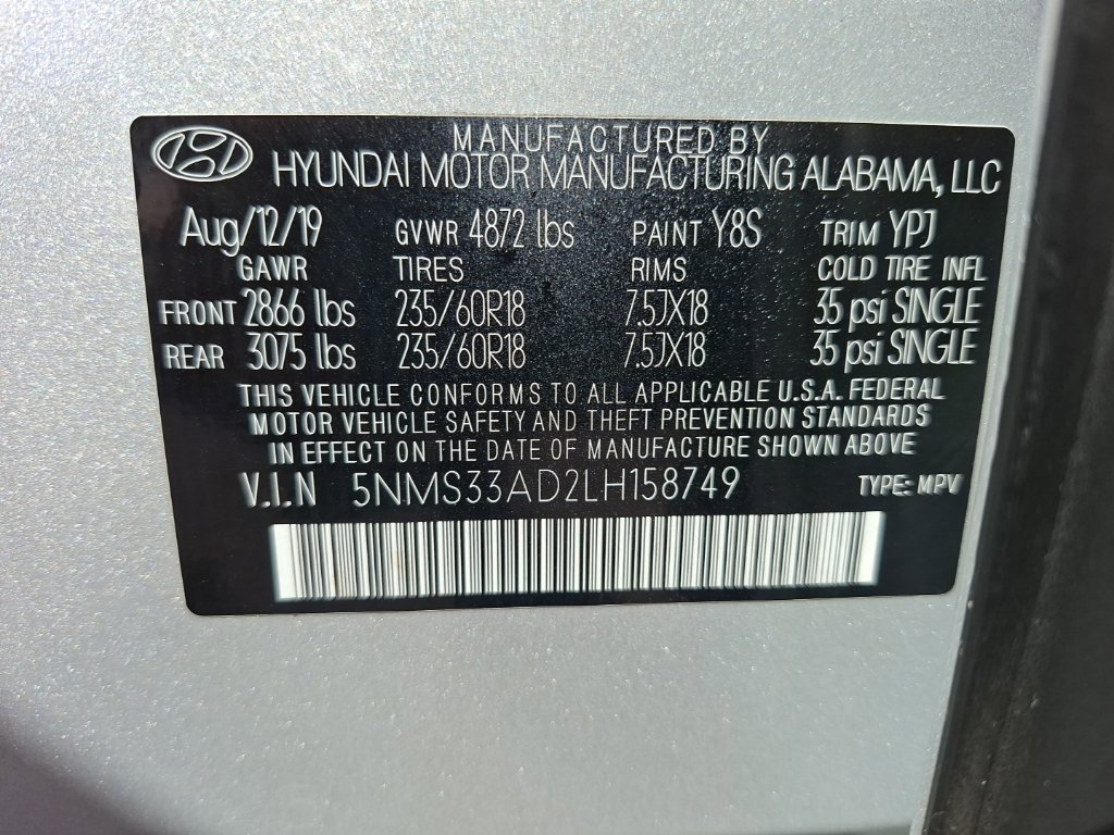 Used 2020 Hyundai Santa Fe SEL w/ Convenience Package FWD image 35