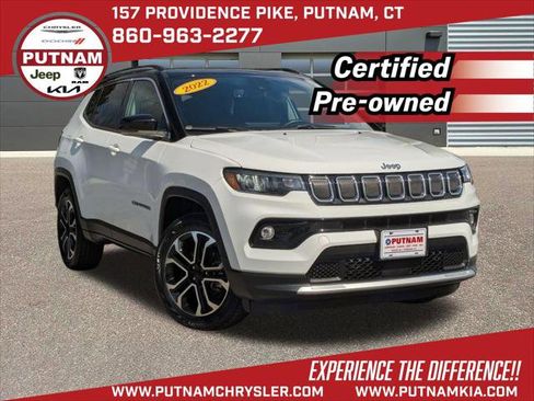 Certified 2022 Jeep Compass Limited w/ Sun and Sound Group AWD/4WD image 1