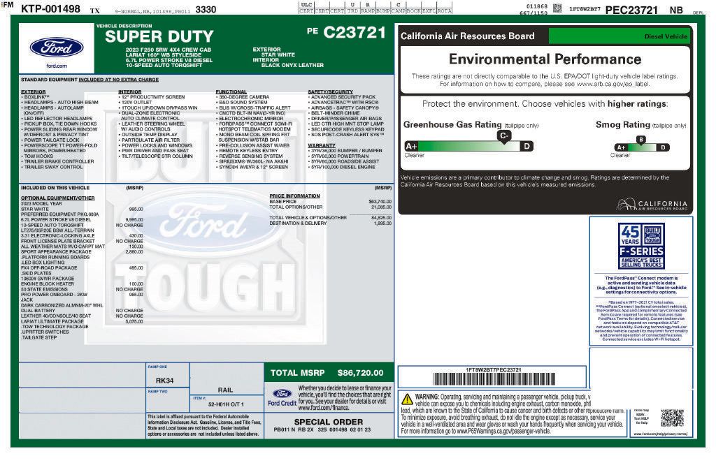 Used 2023 Ford F250 Lariat w/ Lariat Ultimate Package AWD/4WD image 43