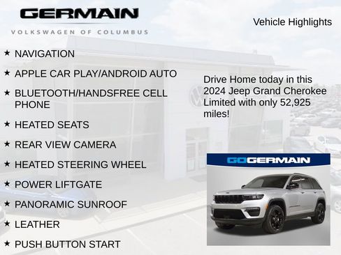 Used 2024 Jeep Grand Cherokee Limited w/ Black Appearance Package AWD/4WD image 6