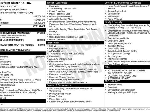 Certified 2023 Chevrolet Blazer RS w/ Enhanced Convenience Package image 35