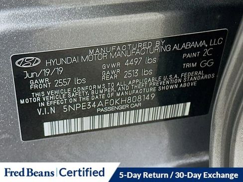 Used 2019 Hyundai Sonata Limited w/ Cargo Package image 34