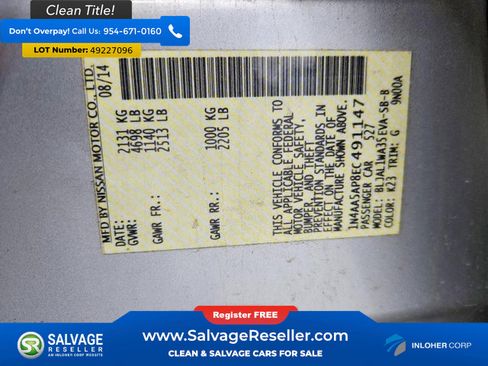 Used 2014 Nissan Maxima 3.5 SV w/ Sport Package image 16