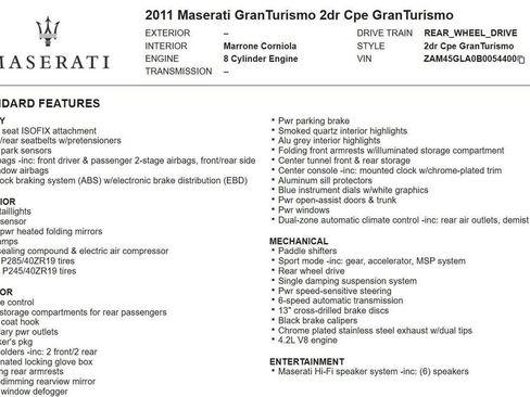 Used 2011 Maserati GranTurismo Coupe image 18