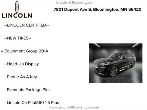 Certified 2022 Lincoln Aviator Reserve w/ Equipment Group 201A image 5