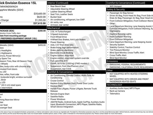 Used 2022 Buick Envision Essence w/ Safety Package image 5