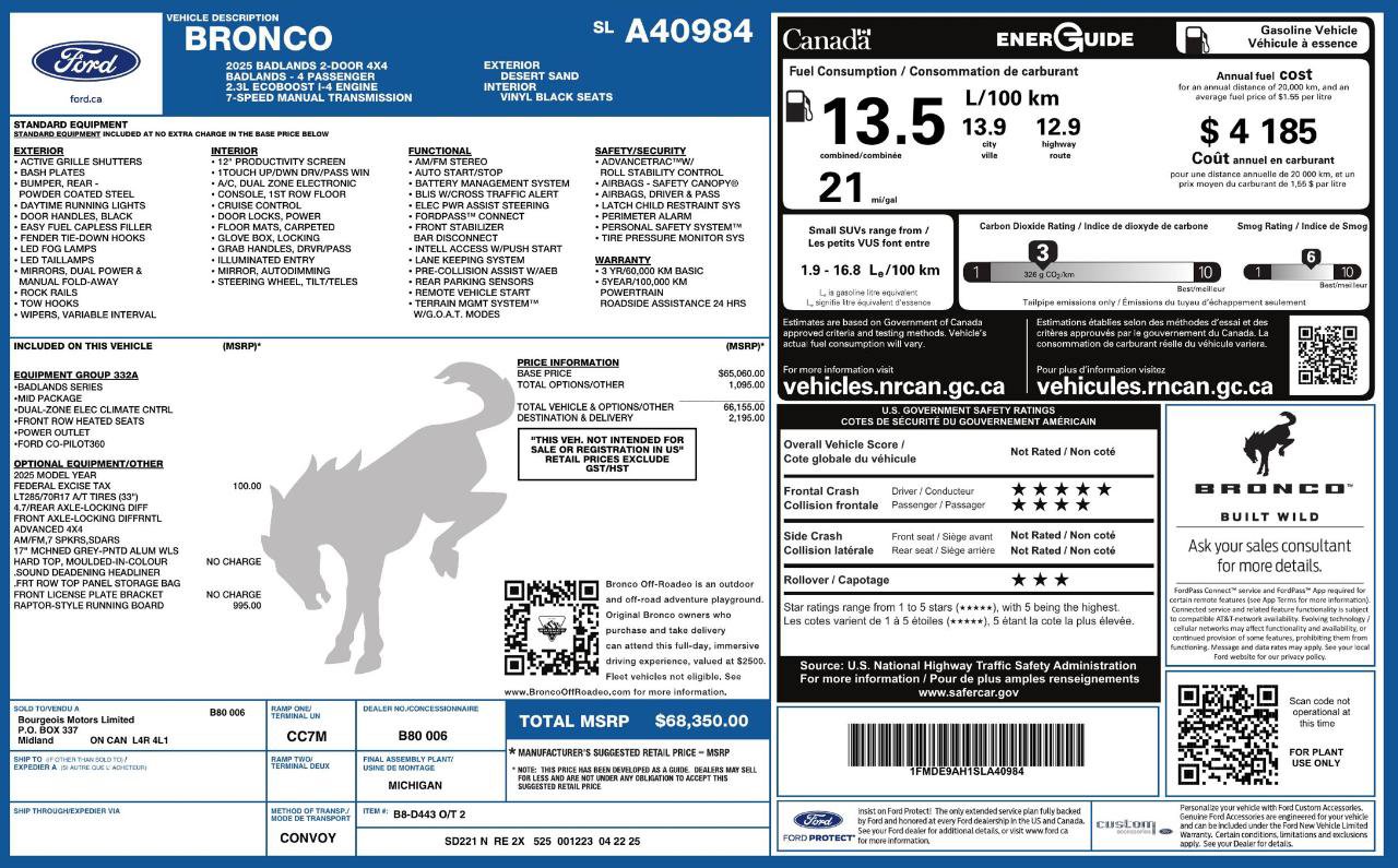 Used 2025 Ford Bronco Badlands AWD/4WD image 11