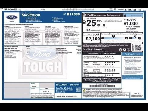 Used 2025 Ford Maverick Lariat w/ Black Appearance Package AWD/4WD image 13