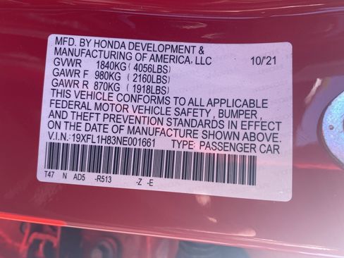 Used 2022 Honda Civic Sport Touring image 24