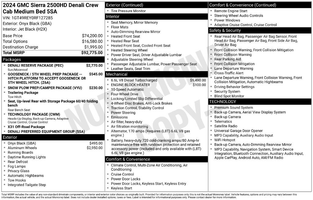 Used 2024 GMC Sierra 2500 Denali w/ Denali Reserve Package AWD/4WD image 26