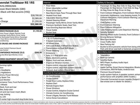 Used 2024 Chevrolet TrailBlazer RS w/ Convenience Package AWD/4WD image 7