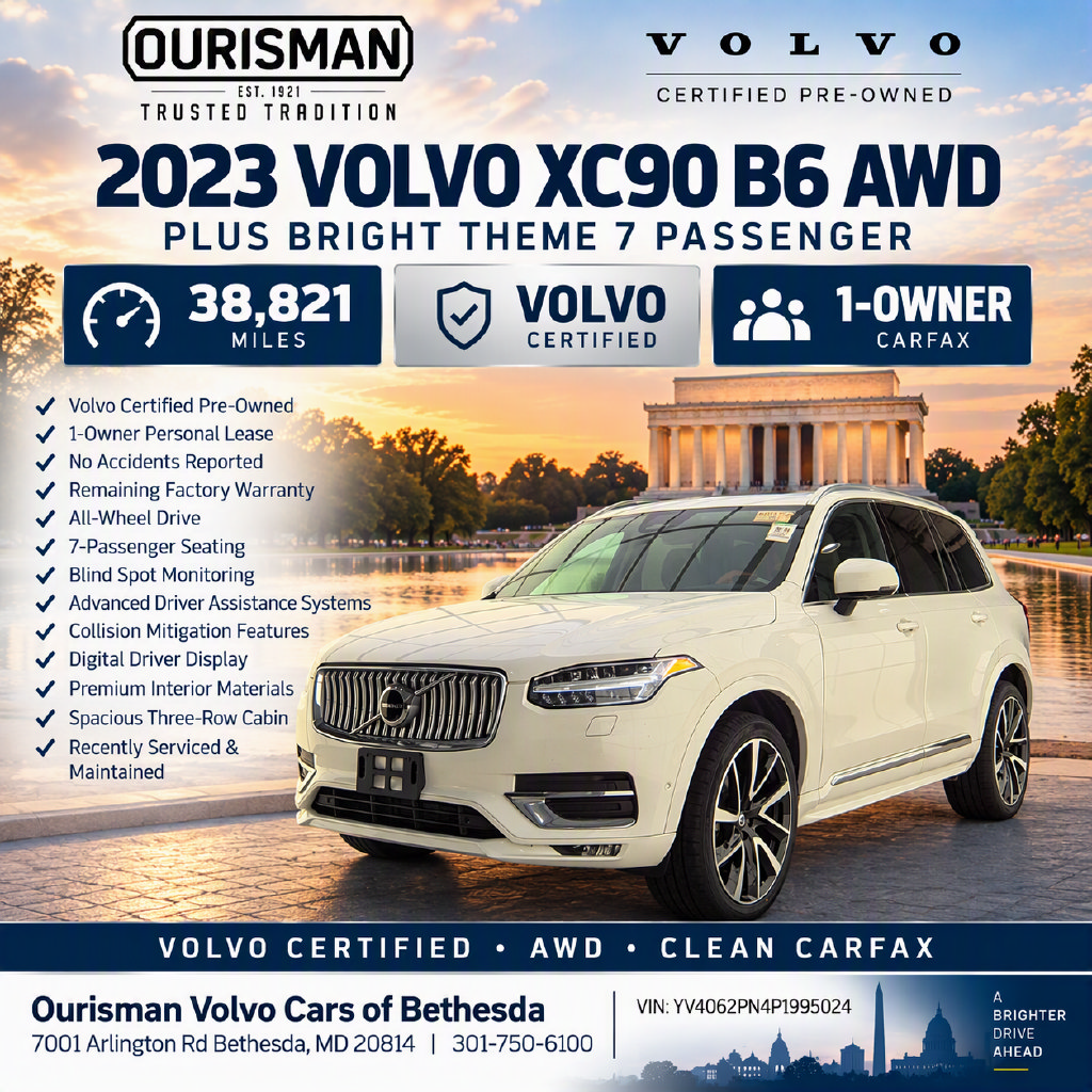 Used 2023 Volvo XC90 B6 Plus w/ Protection Package Premier AWD/4WD image 2