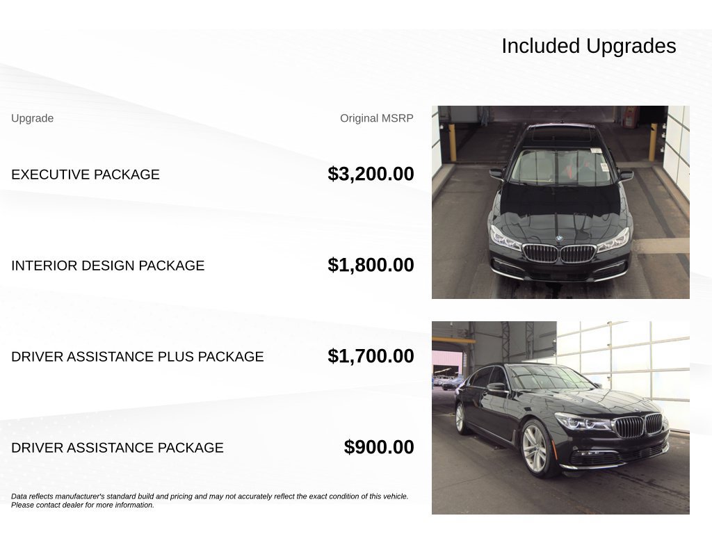 Used 2018 BMW 750i w/ Executive Package RWD image 12