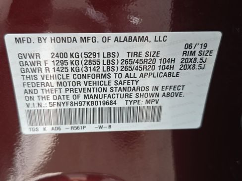 Used 2019 Honda Passport Touring image 36