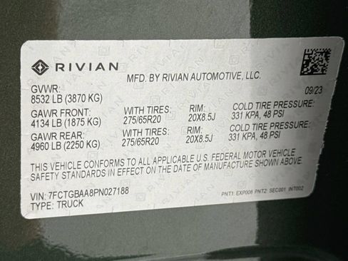 Used 2023 Rivian R1T Adventure AWD/4WD image 35