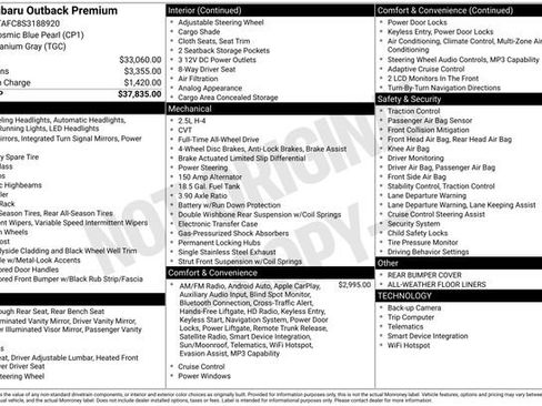 Certified 2025 Subaru Outback Premium AWD/4WD image 13