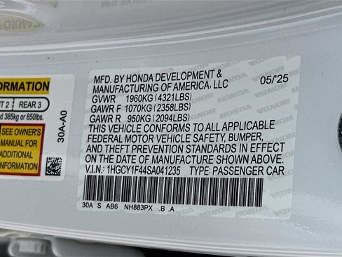 Certified 2025 Honda Accord SE image 27