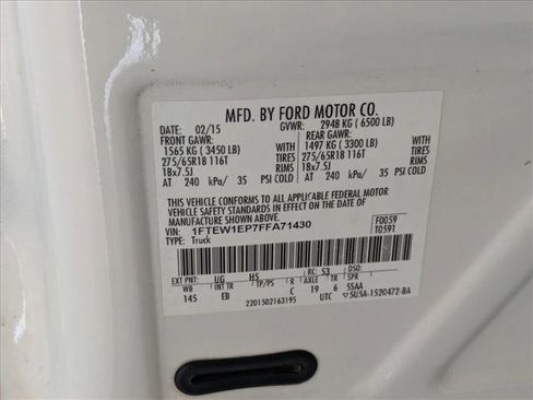 Used 2015 Ford F150 Lariat w/ Equipment Group 501A Mid image 22