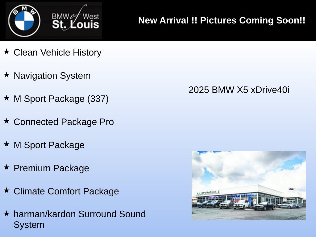 Used 2025 BMW X5 xDrive40i w/ M Sport Package AWD/4WD image 3