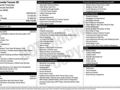 New 2026 Hyundai Tucson SE AWD/4WD image 2
