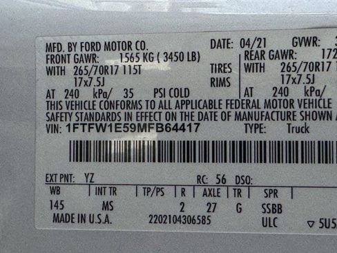 Used 2021 Ford F150 XLT w/ Equipment Group 301A Mid image 31