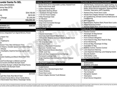 Used 2023 Hyundai Santa Fe SEL w/ Cargo Package AWD/4WD image 2