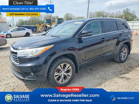 Used 2015 Toyota Highlander XLE AWD/4WD image 1