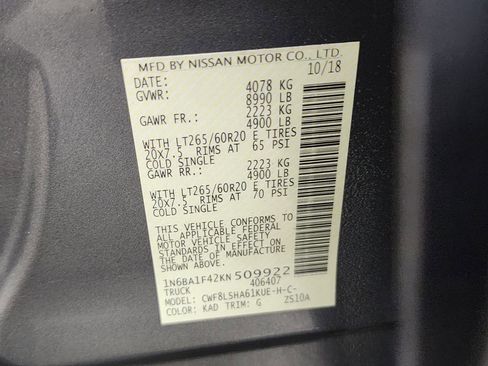Used 2019 Nissan Titan SV w/ SV Convenience Package AWD/4WD image 41